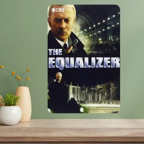 Affiche métallique du programme télévisé classique The Equalizer