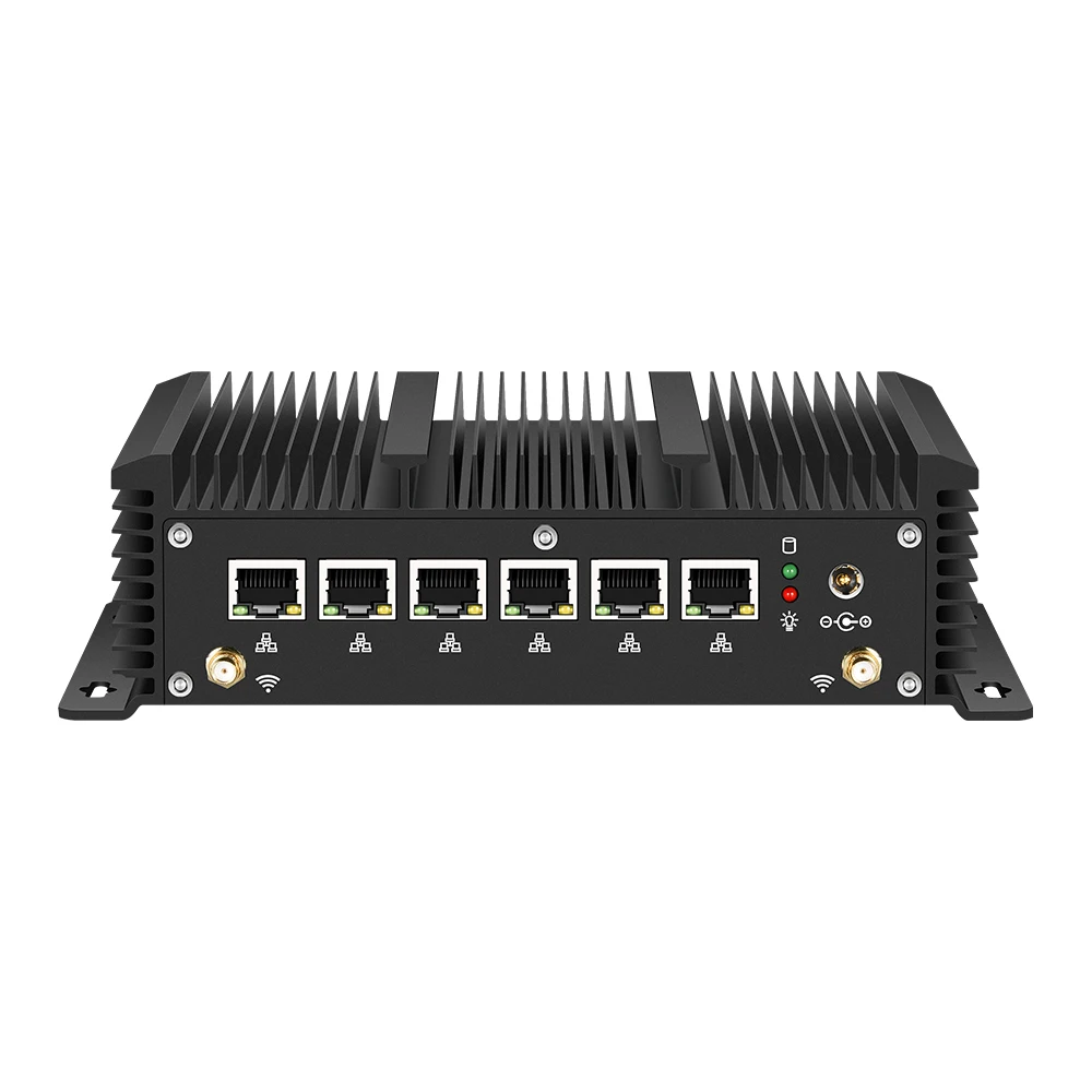 XCY Fanless Mini PC intel Core i5-1245U i5-8350U i7-10710U with 6x 2.5G Ethernet Support Windows Linux OpenWrt Pfsense OPNsense