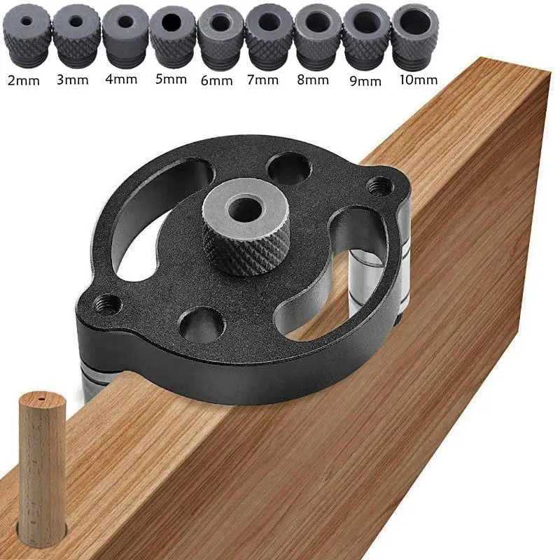 Vertical Self Centering Dowel Jig Wood Hole Drill Bit Set Hole Puncher