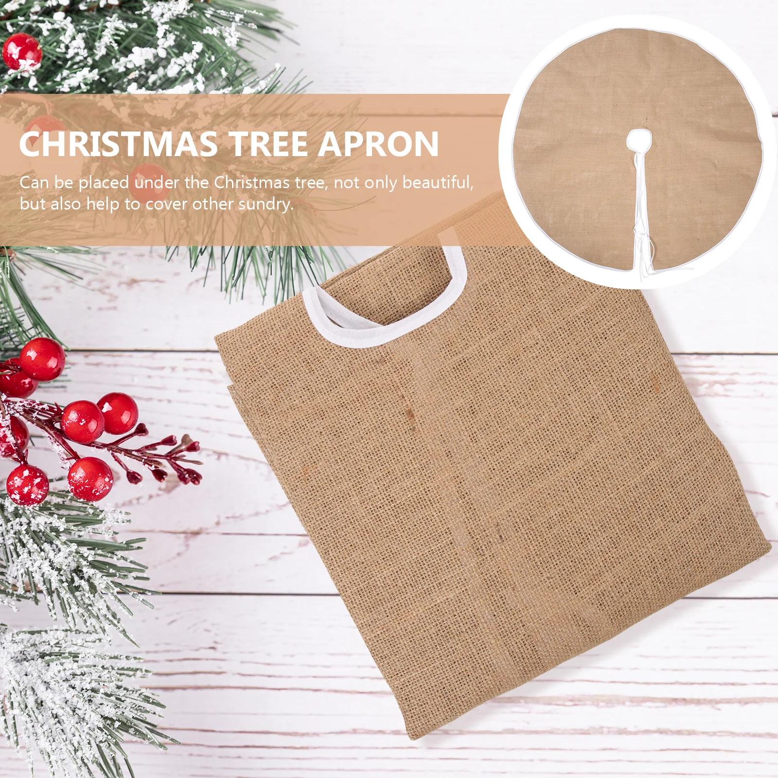 

Christmas Skirt Decoration DIY Apron European Style Carpet for Home Office Hotel Christmas Tree Skirt Decor Xmas Tree Apron