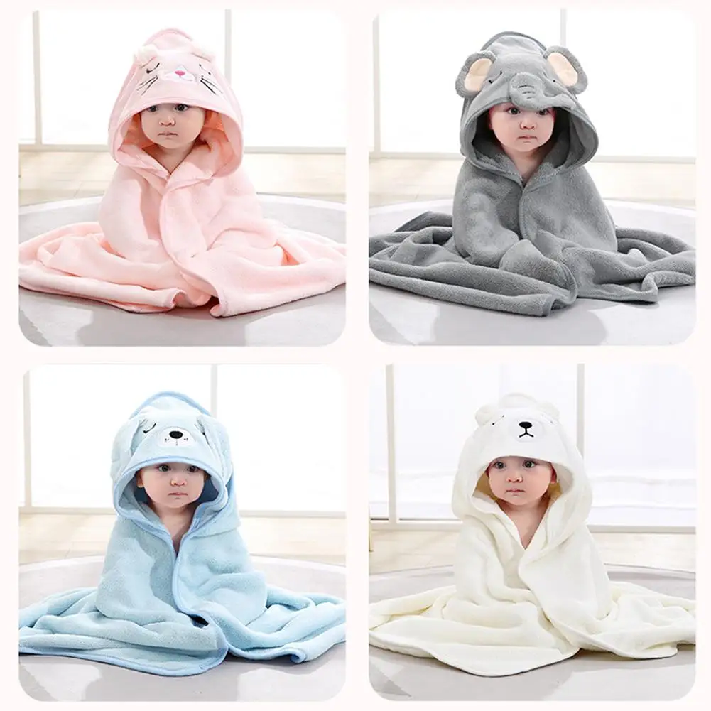 طفل البشكير الرضع منشفة استحمام صبي فتاة البطانيات قماط مع غطاء محرك السيارة الكرتون المرجان الصوف منشفة بطانية الوليد الاطفال الفراش #5