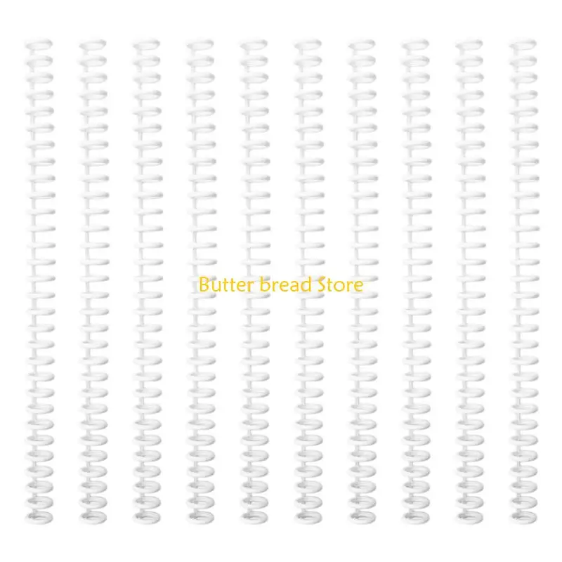 W89C 10 Pcs Practical Comb Binding Spines Plastic Comb Bindings for Student