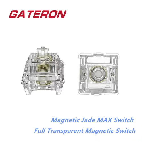 Gateron-interruptor magnético Jade MAX, serie KS-20, RGB, lineal, DIY, teclado mecánico personalizado, efecto Sensor Hall, totalmente transparente