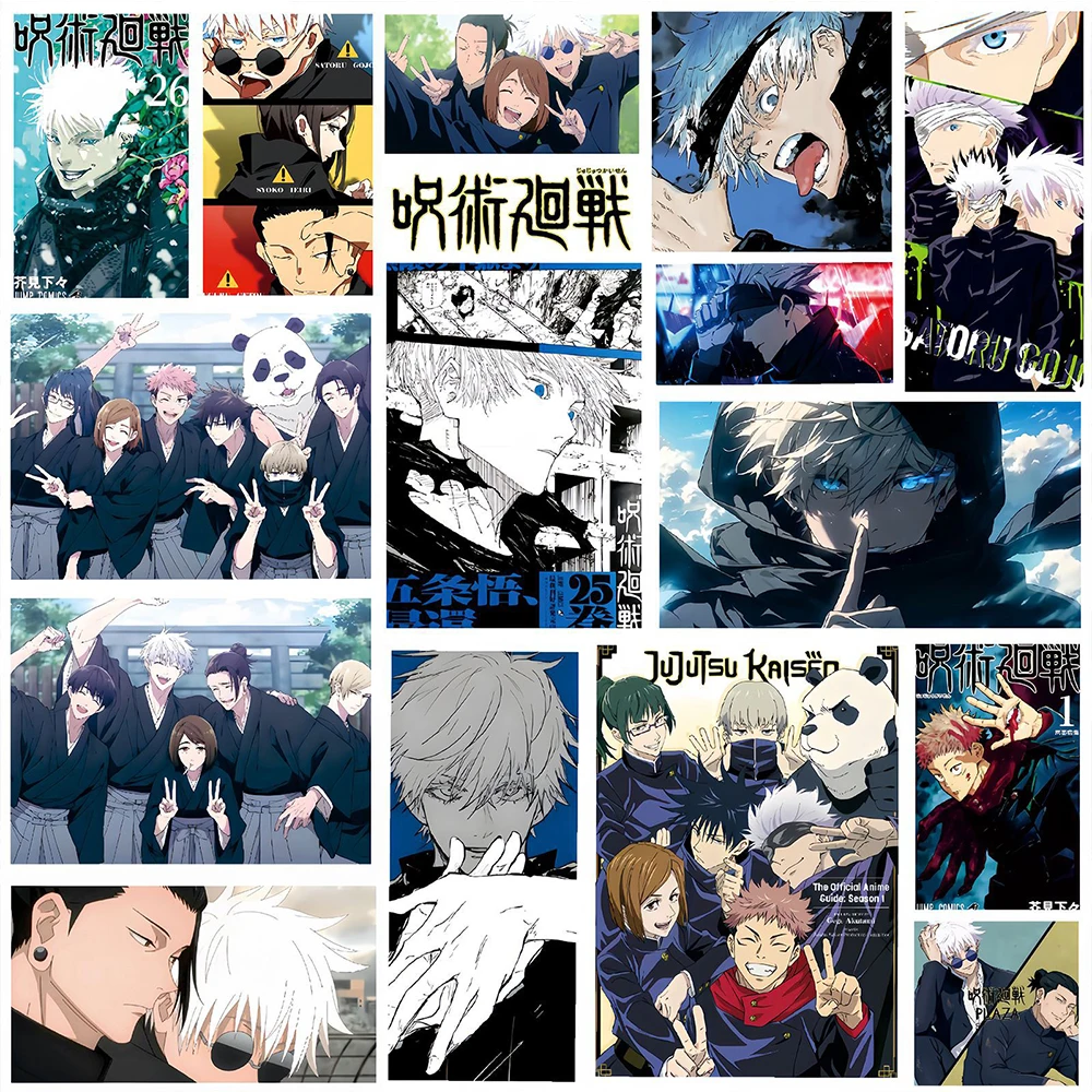 Anime Cartoon Adesivos, Jujutsu Kaisen, Legal Itadori Yuji, Satoru Gojo, Decalques de Graffiti, Adesivo para Telefone, Bagagem, Laptop, 10 pcs, 30 pcs, 80pcs