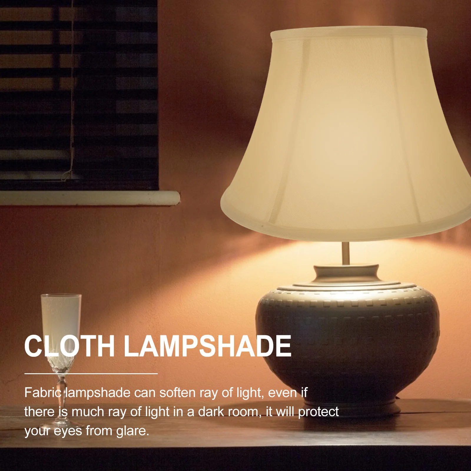 

1Pcs Fabric Lampshade Beige Barrel Style Soft Light Cover for Bedroom Living Room Floor Table Lamp Decorative Warm Atmosphere