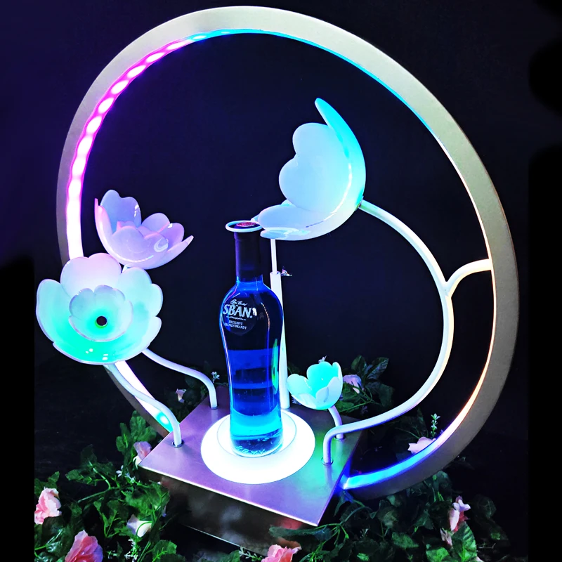 Luminous Wine Base Led Wine Rack Bar Wine Base Support Spade Display Stand XO Base KTV Champagne Foreign Wine Holder