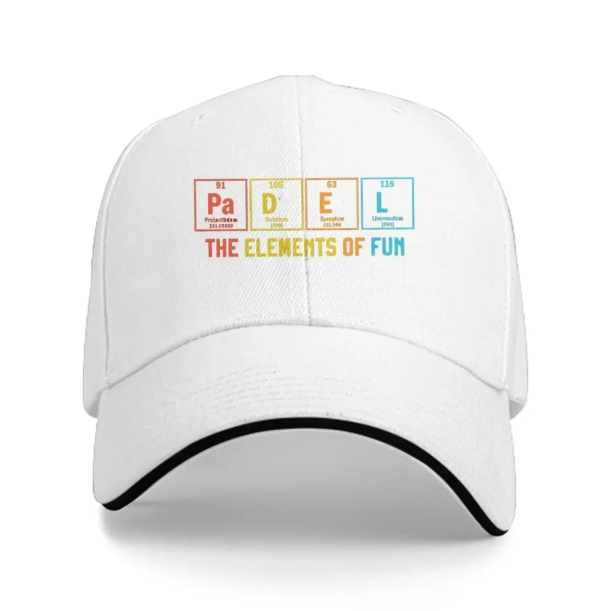 Washed Men's Baseball Cap Padel The Elements Racket Science Trucker Snapback Caps Dad Hat Chemistry Hats