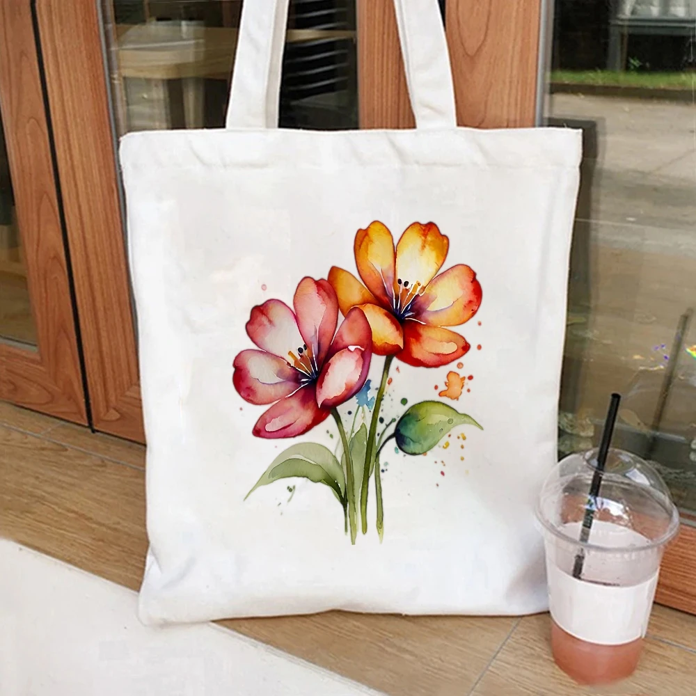Paris & New York City Landmarks & Culture Print Canvas Tote Bag, Ideal Travel Gift for City Lovers & Travel for Everyday Carry