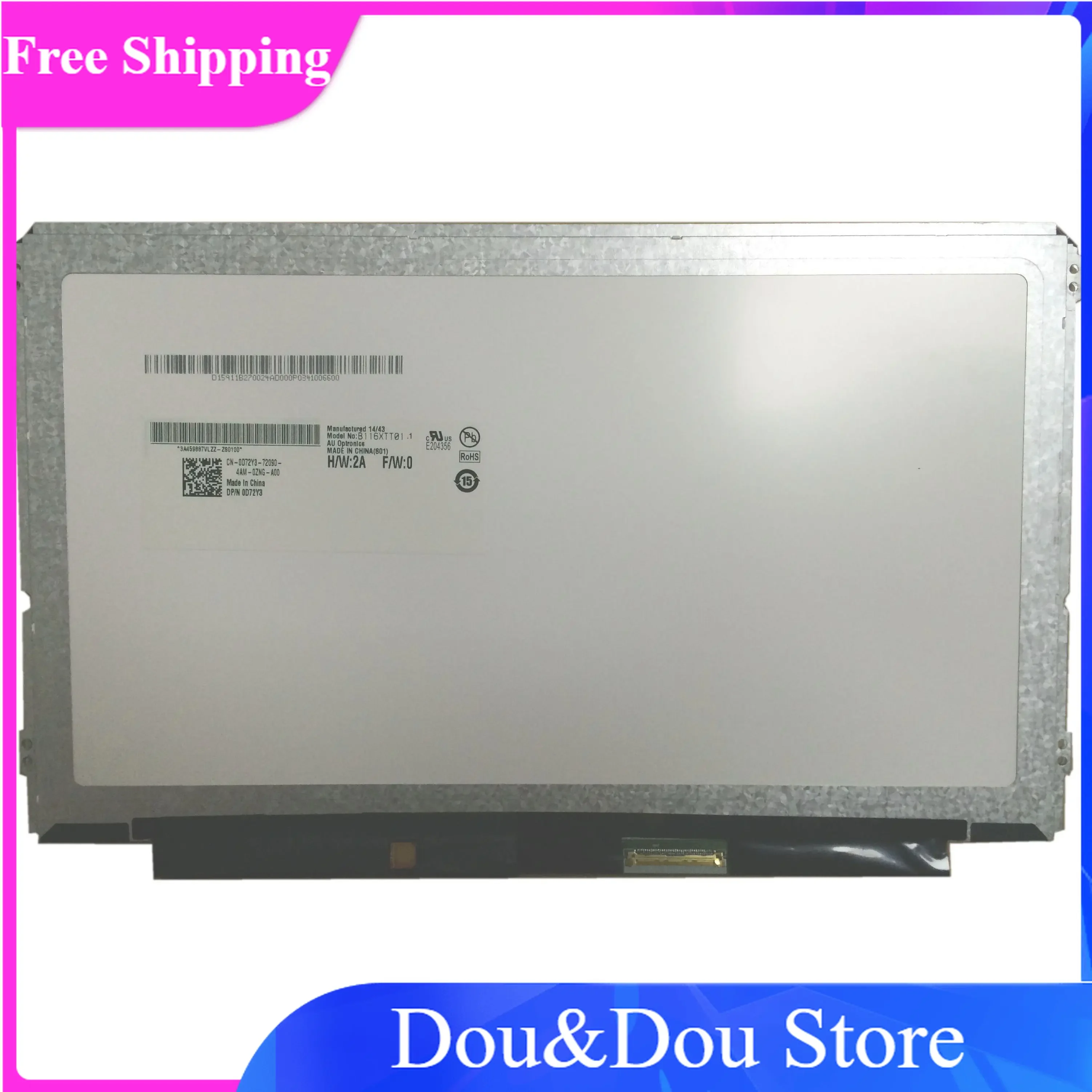 

B116XTT01.1 B116XTT01 with for DELL+ Touch Digitizer LED LCD Screen