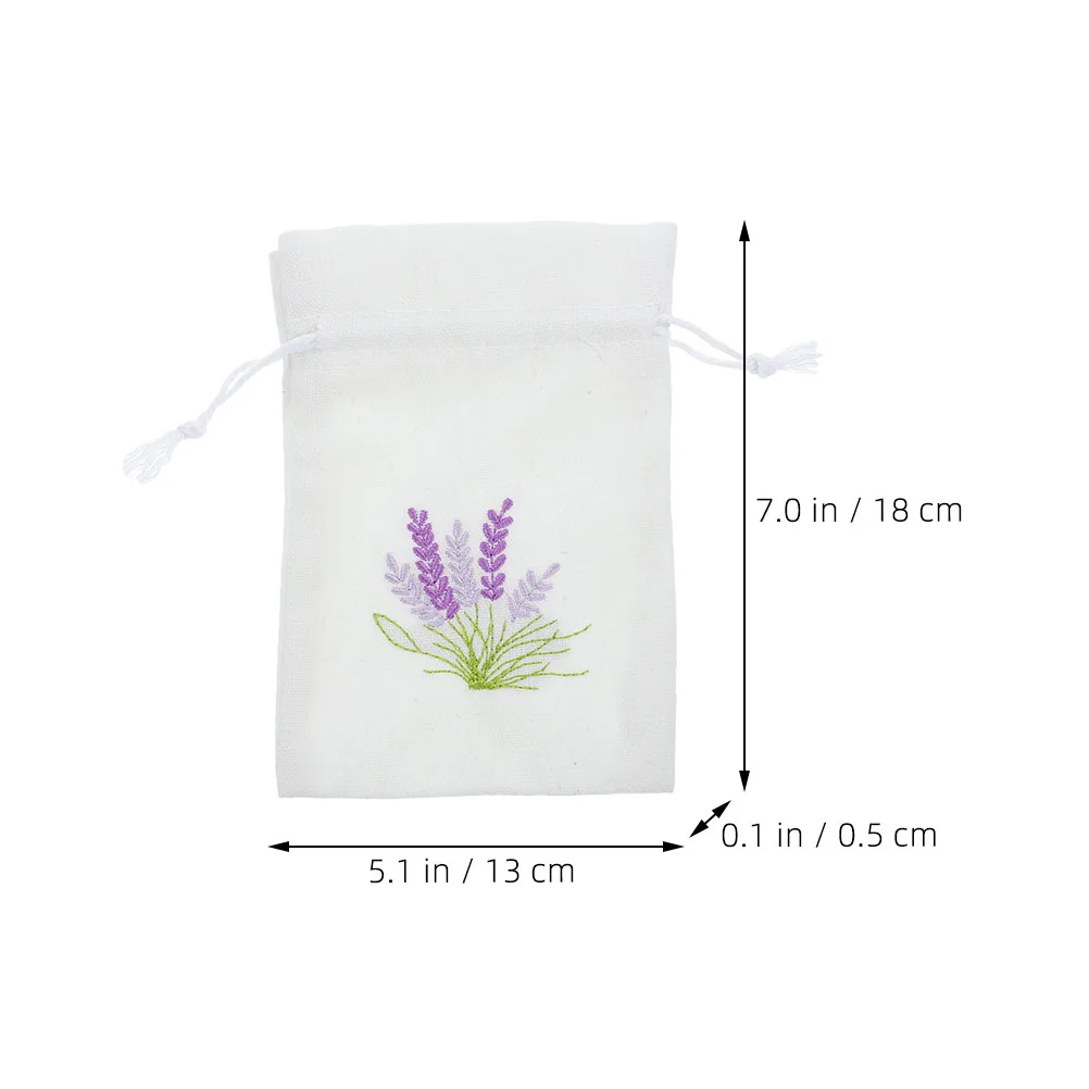 5 Pcs Lavender Bag Wardrobe Sachet Bags Drawstring Small Gift Empty Canvas Container