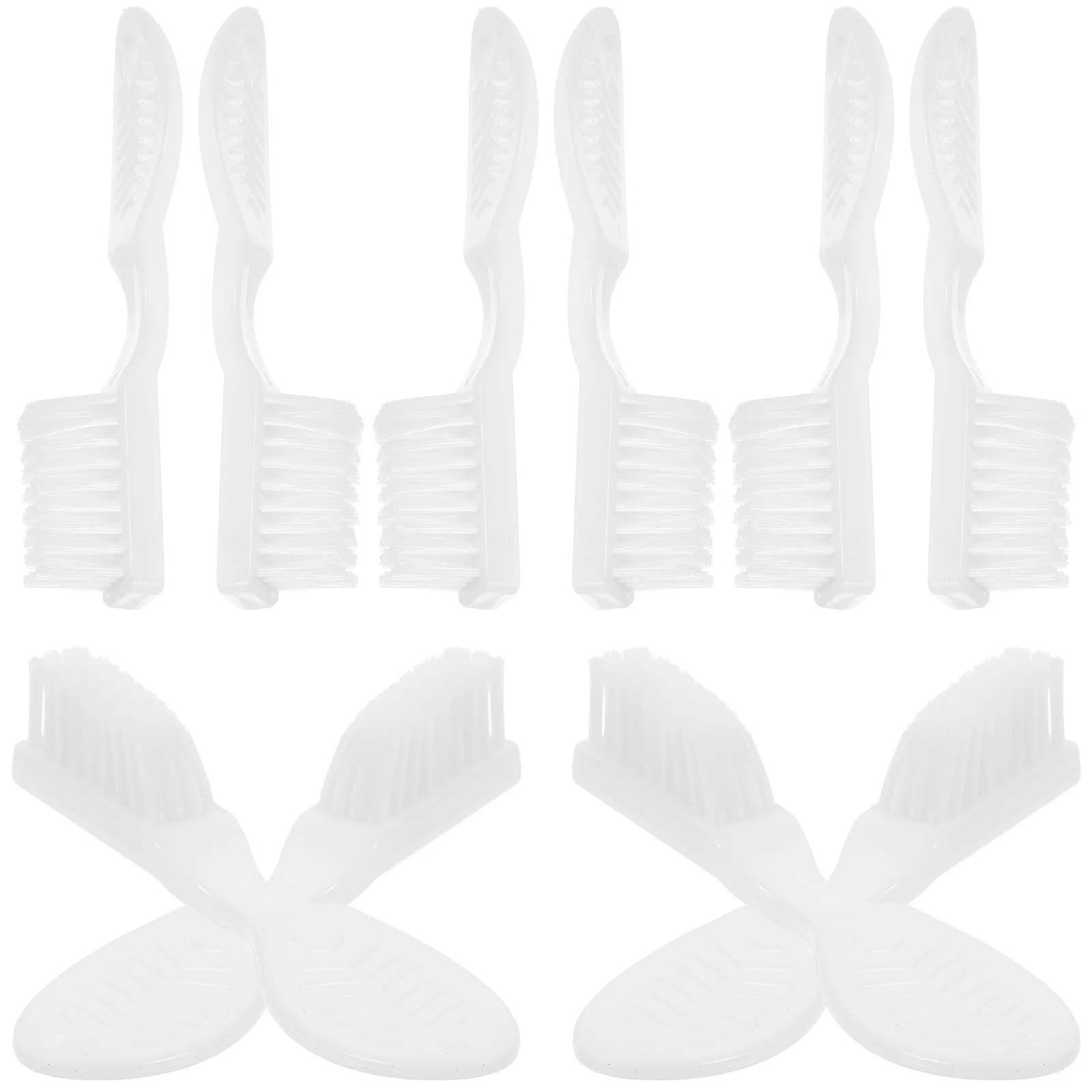 

10pcs Anti-self-harm Toothbrush Short Handle Mini Prison White Extra Soft Portable Small Toothbrushes for Implants Oral