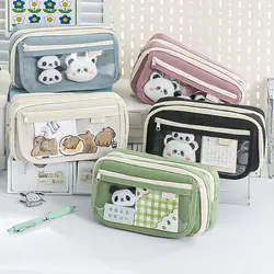 Cute large-capacity pencil case, large-capacity pencil bag, student stationery storage bag, student supplies, school stationery