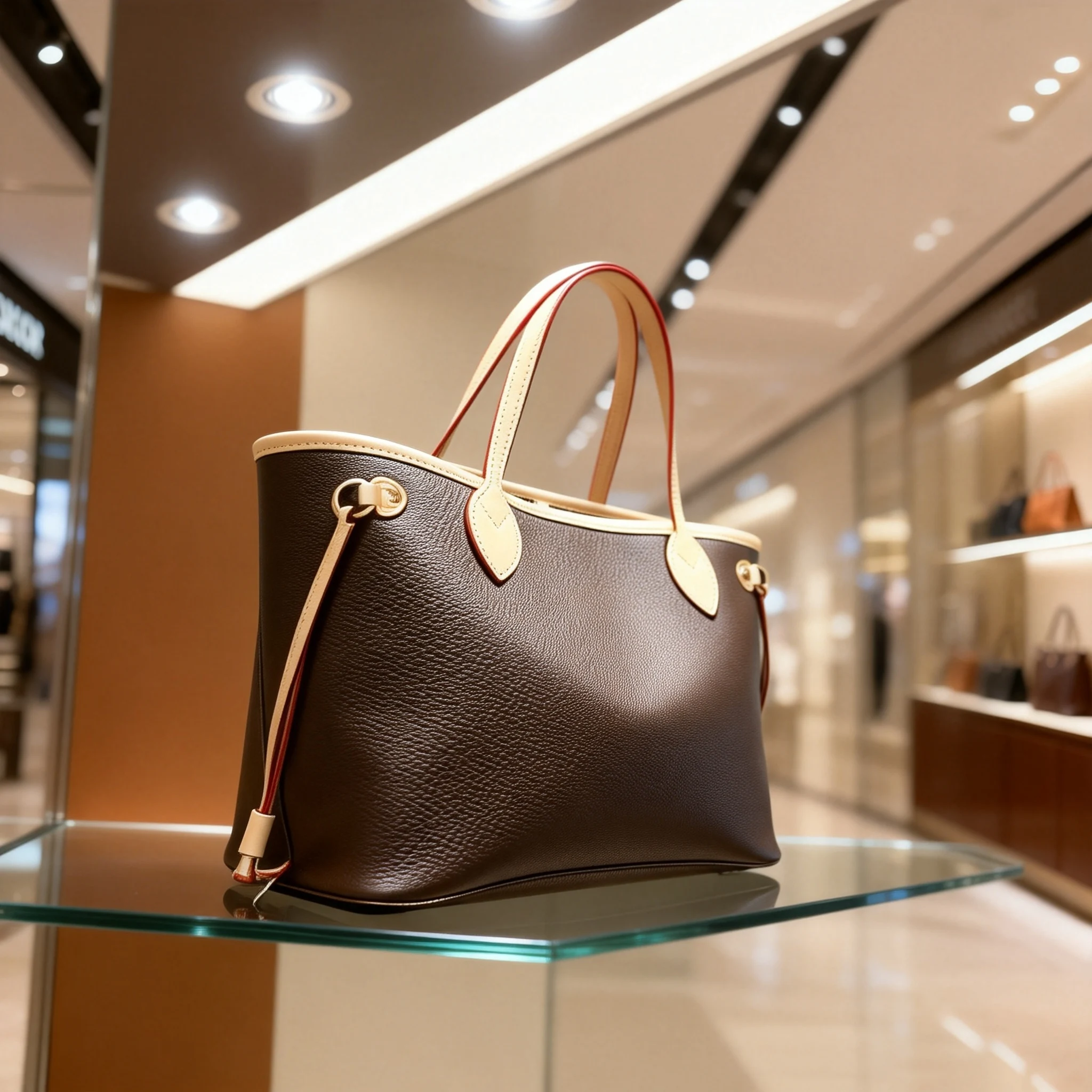 Women Medium Size Dark Brown Contrast Trim Tote Bag Open Top Shoulder Handbag Adjustable Side Drawstring Luxury Faux Leather Daily Work Handbag