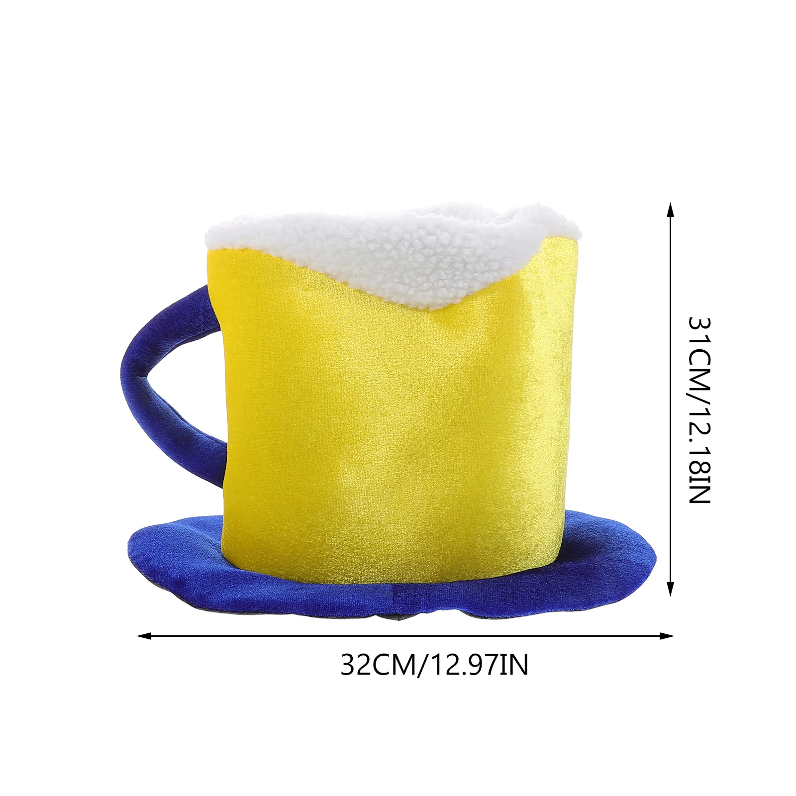 Einzigartiger Bierkrug-Design-Hut, bequemer, leichter Stoff für Geburtstagsfeier, Halloween, Cosplay, Oktoberfest, Feierfoto