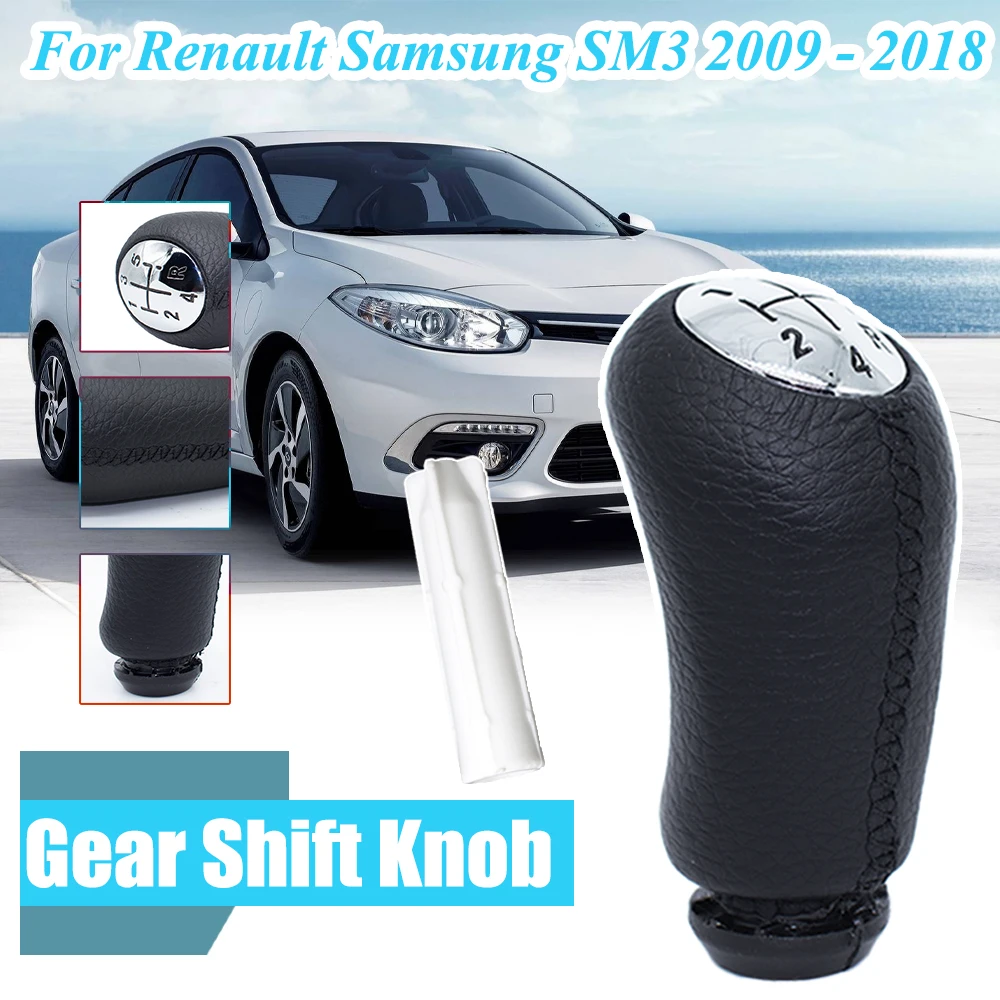 

Gear Lever Shifter Leather Knob Cover Gaiter Boot For Renault Samsung SM3 Fluence MT 5Speed +R Gearstick Pen Handle Replacement