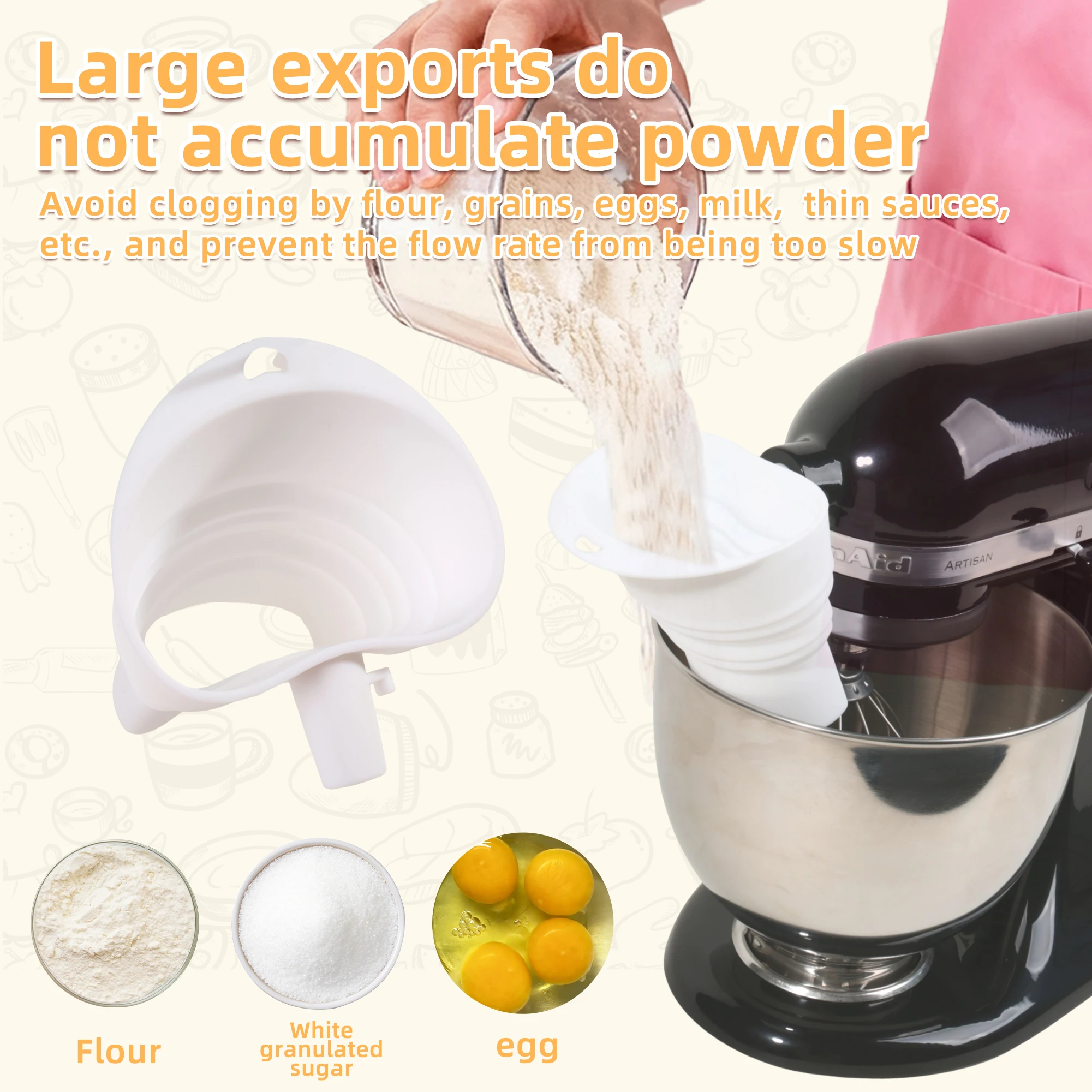 1/3 Stück Silikon-Mehl-Trichte – Kitchen Baking Aid Bewertung und Preis