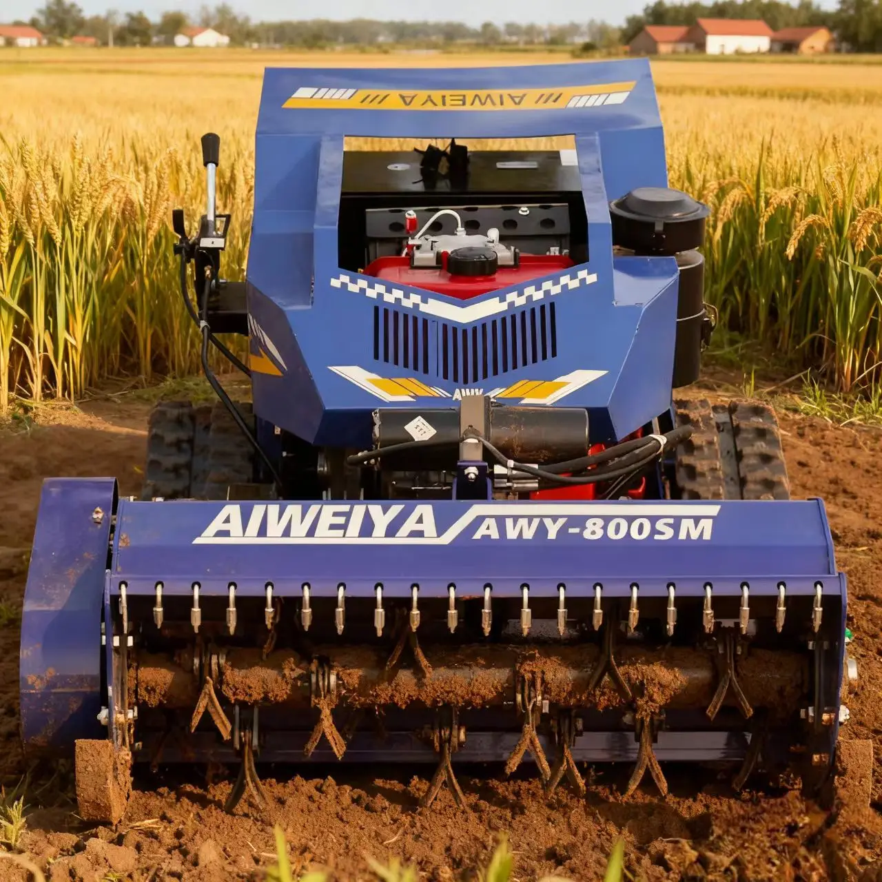 

Customized Industrial-grade Remote-controlled Crawler Lawn Mower with 4-Stroke Engine Long Runtime for Yard Slope Trimm