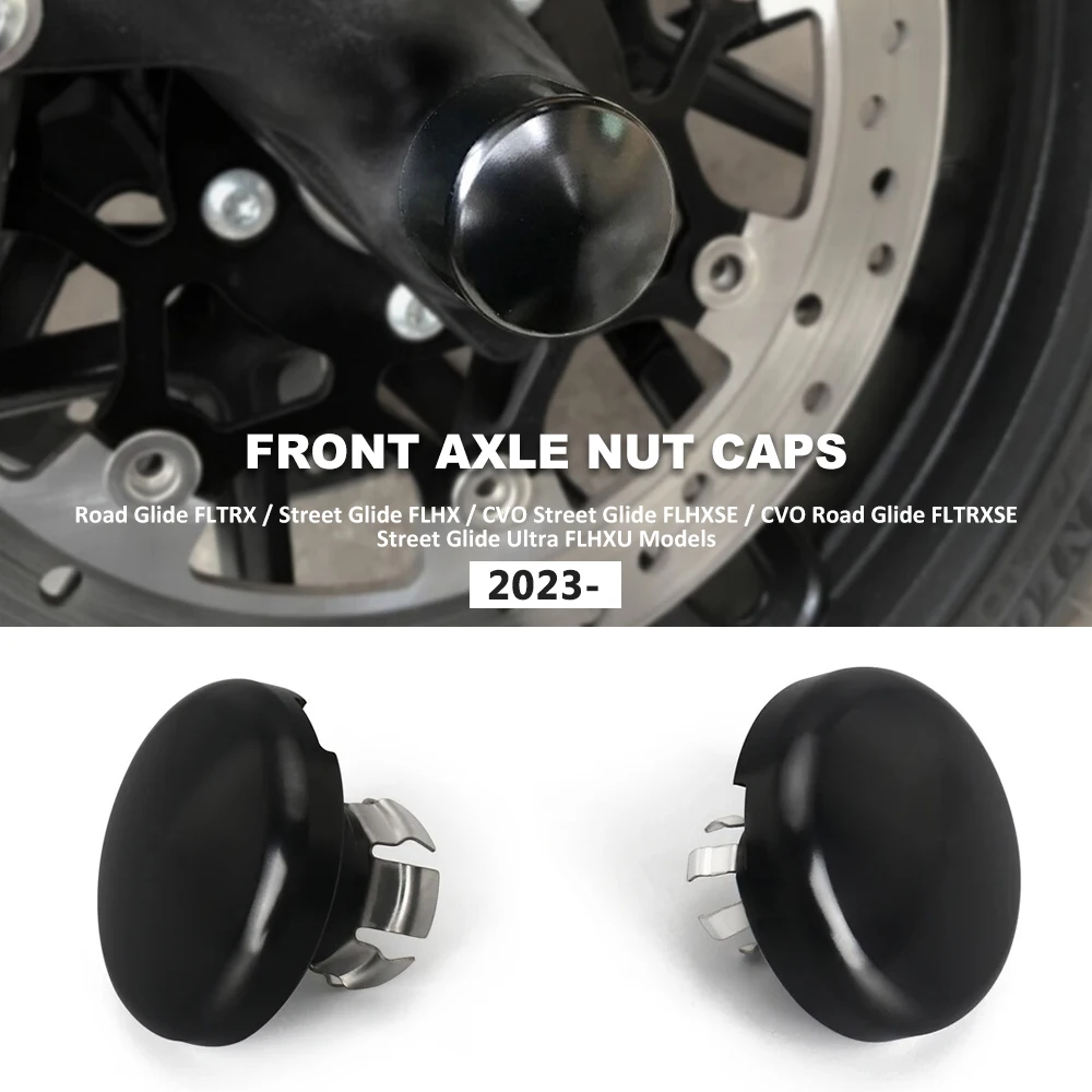 

Motorcycle Front Axle Nut Cap Cover Wheel Hub Bolt Caps For CVO Street Glide FLHXSE Road Glide FLTRX FLTRXSE CVO Road Glide ST
