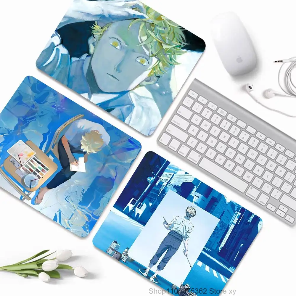 Blue Period Movie Anime Mousepad Small LockEdge Mouse Pad For Gamers Computer Desk Pad Rectangular Anti-slip Rubber