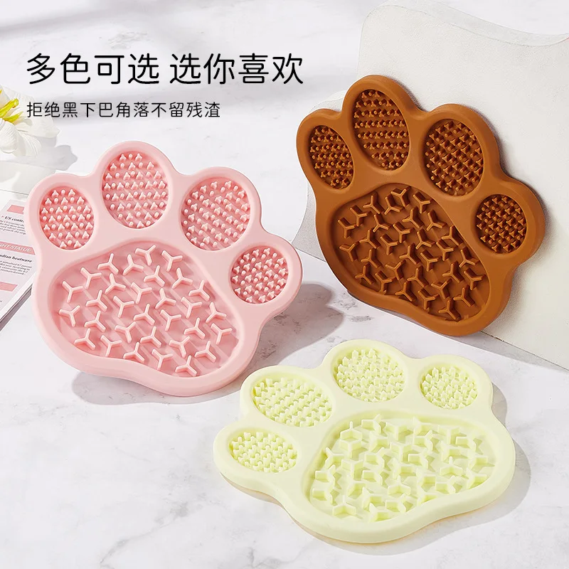 

Suction Cup Pet Meal Pad Silicone Slow Food Pad Dog Licking Plate Anti Slip Dog Accessories Pet Supplies Slow Feeder