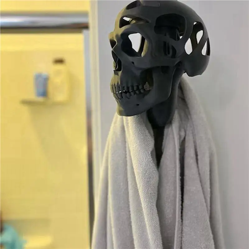 ABMI-2X 3D Skull Helmet Display Package Helmet Rack Motorcycle Helmet Cranium Rack Motorcyclist Helmet Organizer,