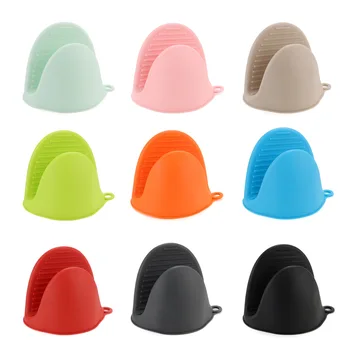 두꺼운 실리콘 오븐 및 전자레인지 장갑 - 베이킹 및 요리용 그릇 냄비 클립이 있는 내열성, 미끄럼 방지 주방 장갑