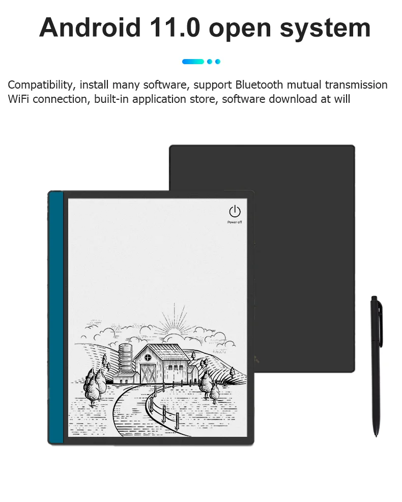 2024 en Stock 10.3 pouces Android 11 e-reader papier numérique affaires éducatif Ebook Epaper lecteur e-ink affichage Ereader