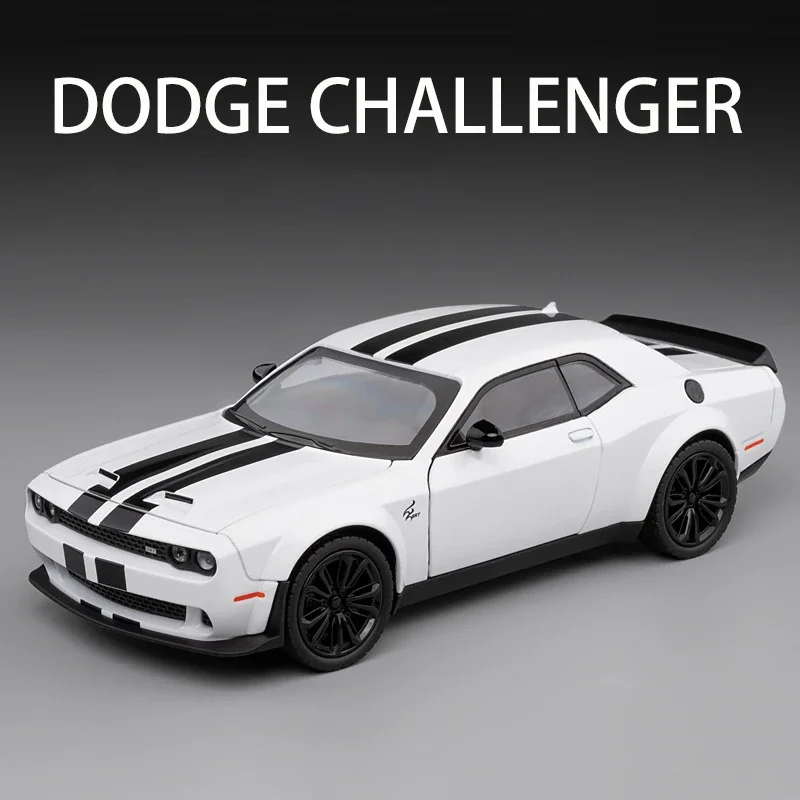 1:22 FOR Dodge Challenger Hellcat Redeye Alloy Model Car Toy Diecasts Metal Casting Sound and Light Car Toys Vehicle