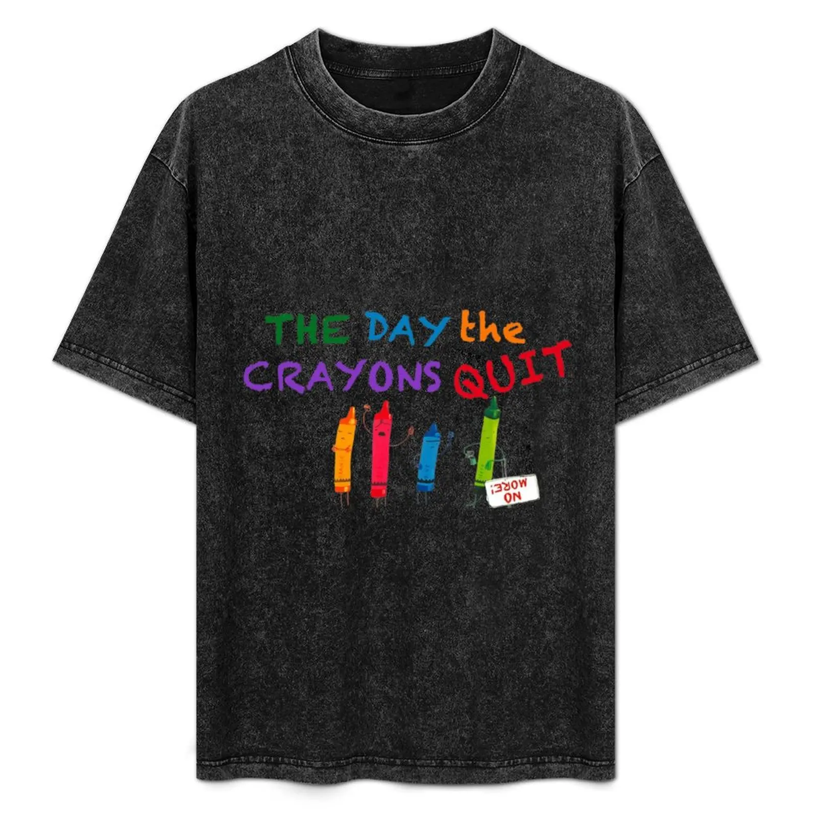 the day the crayons quit T-Shirt blue archive Short sleeve tee mens t shirts casual stylish