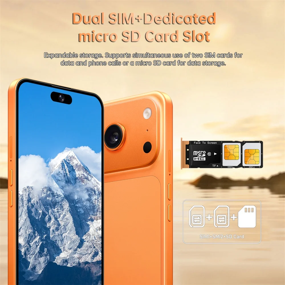 K-Touch NEW Mobile Phones M18 Pro Max 5G Dual SIM Smartphone 7.3HD Android 15 Cell Phone 22G+2TB 16+48MP Camera 7800mAh Wifi GPS Global Version Cellphones