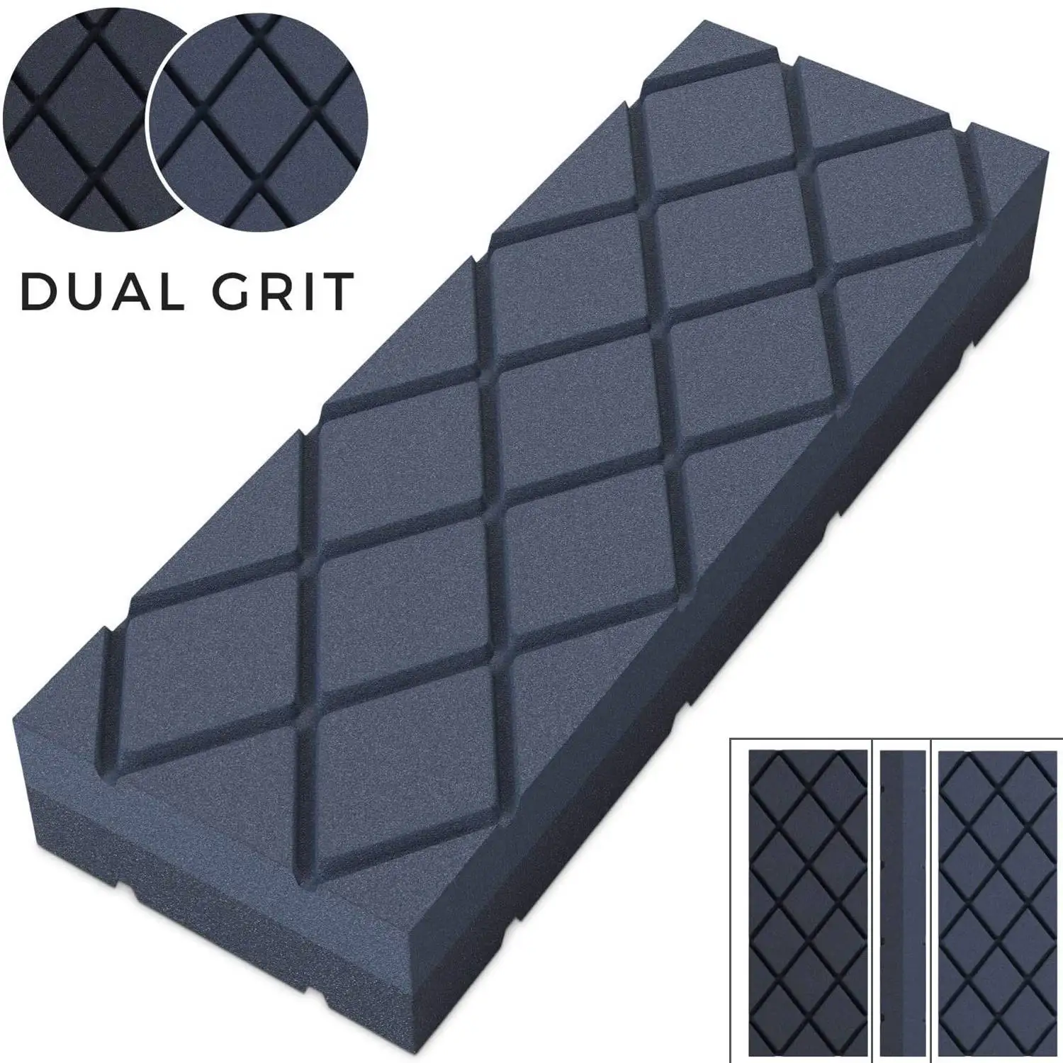 Large Flattening Stone- Dual Grit Coarse/Fine Sharpening Stones Flattener- Diamond Grooves Whetstone Fixer