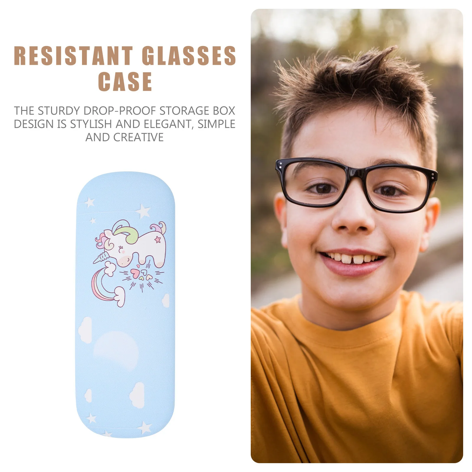 

Cartoon Glasses Holder Durable Portable PU Spectacle Case Compression Resistant Sunglasses Storage Box Stylish Eyeglass