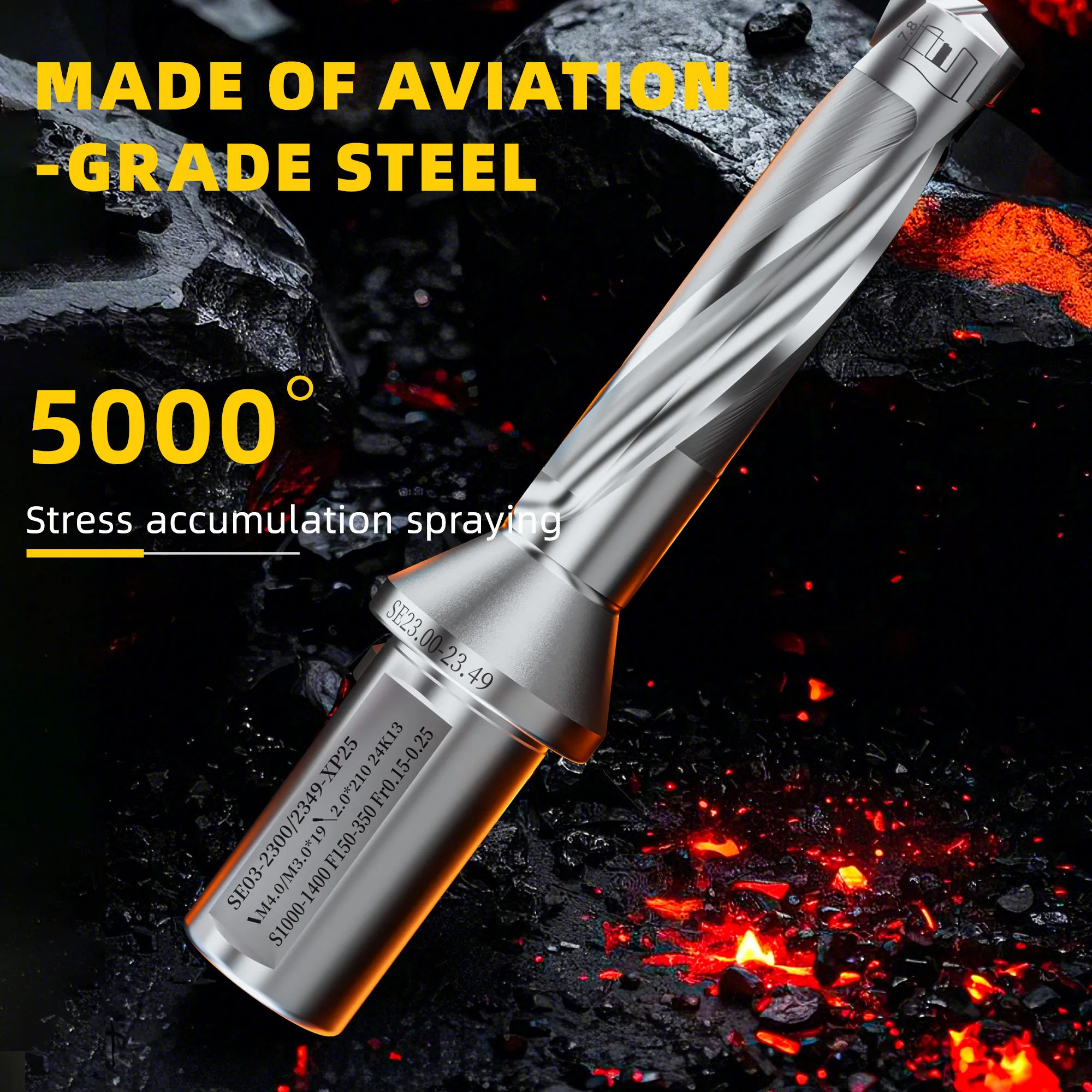 SERTAN Crown Drill 32 01 36 mm Violent Deep Hole Drill Shovel Gun Drill Tool Holder Rotary Head Blade CNC Quick