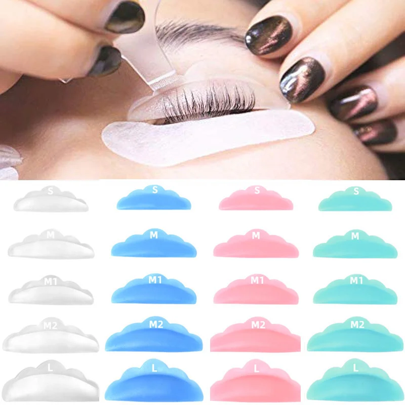 5 Paar Wimper Lifting Kit Siliconen Pad Eye Lash Perm Pads Wimpers Extension Accessoires 3D Wimperkruller Applicator Gereedschap