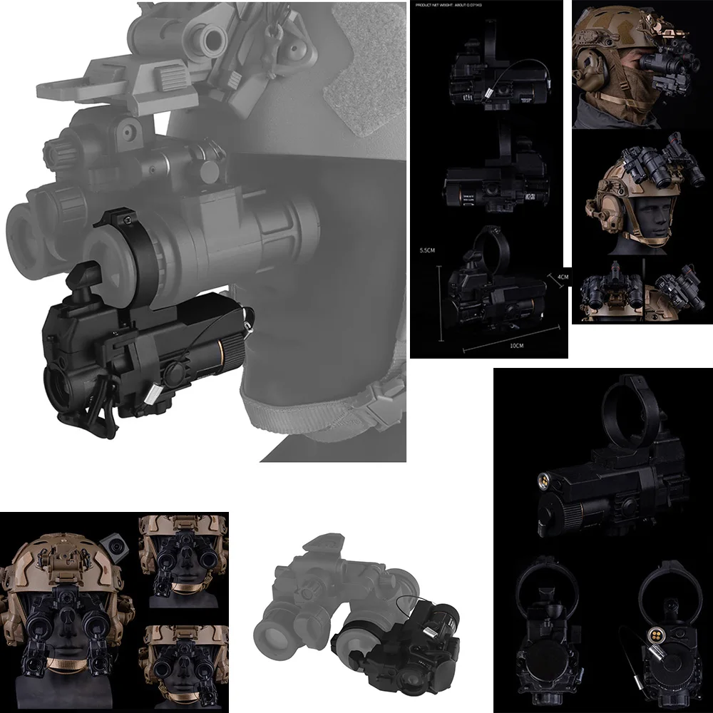 

НОВЫЙ тепловизор, манекен ночного видения, модель без функции, совместимый с NVG PVS14/15/18/31 GPNVG-18 NVG для страйкбола, охоты, косплея