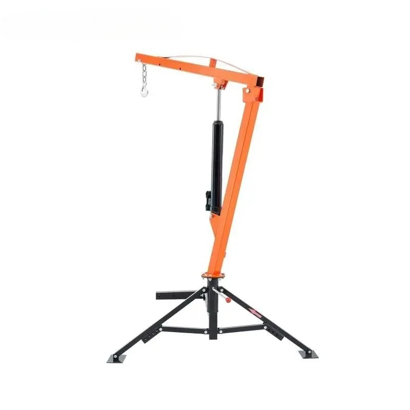 

1000lbs Hydraulic Pickup Truck Crane 360° Swivel Hitch Mounted Crane Hoist with Three Boom for Lifting Goods in Factory