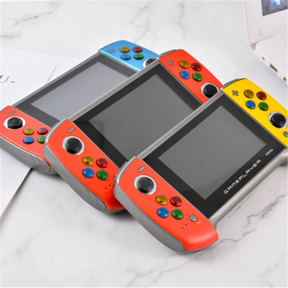 X19 Plus Handheld Game Console 8GB 10000 Games 5.1 Inch with Rotatable Rocker Bars Retro Consoles Support TF Card for PS1