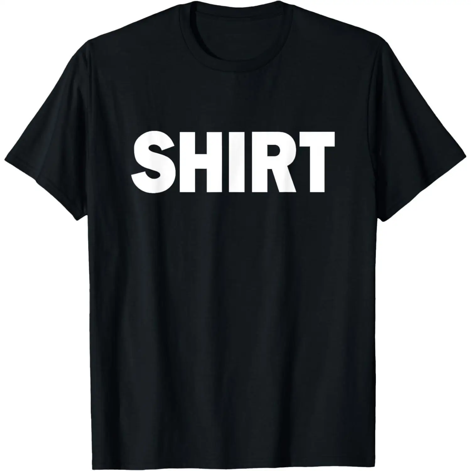 

Unisex Funny Minimalist T-Shirt | "SHIRT" Meta Humor Graphic Tee | Plain Basic Novelty Gift Top