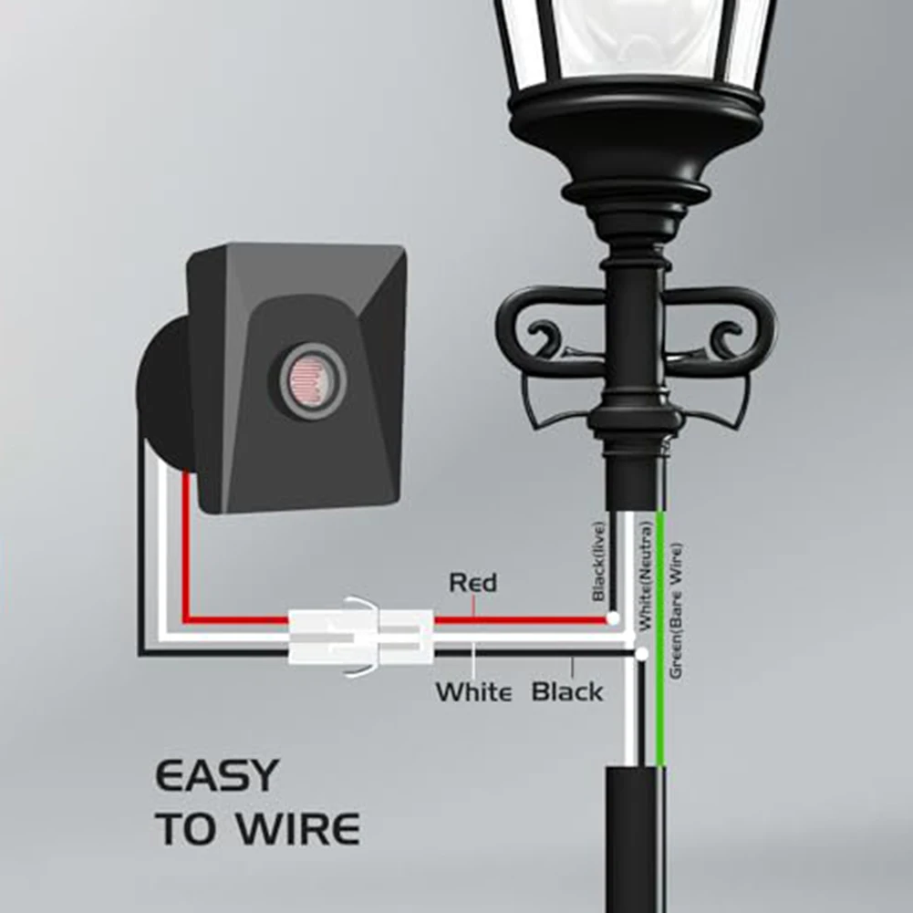 Automatic Light Sensor Switch for Pole Mounted Outdoor Lights Photocell Based On Off Control 120V 240V 208V 277V