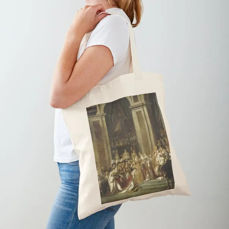 Jacques - Louis David - Coronation Of The Emperor Napoleon And Coronation Of The Empress Josephine Tote Bag Shopper handbag