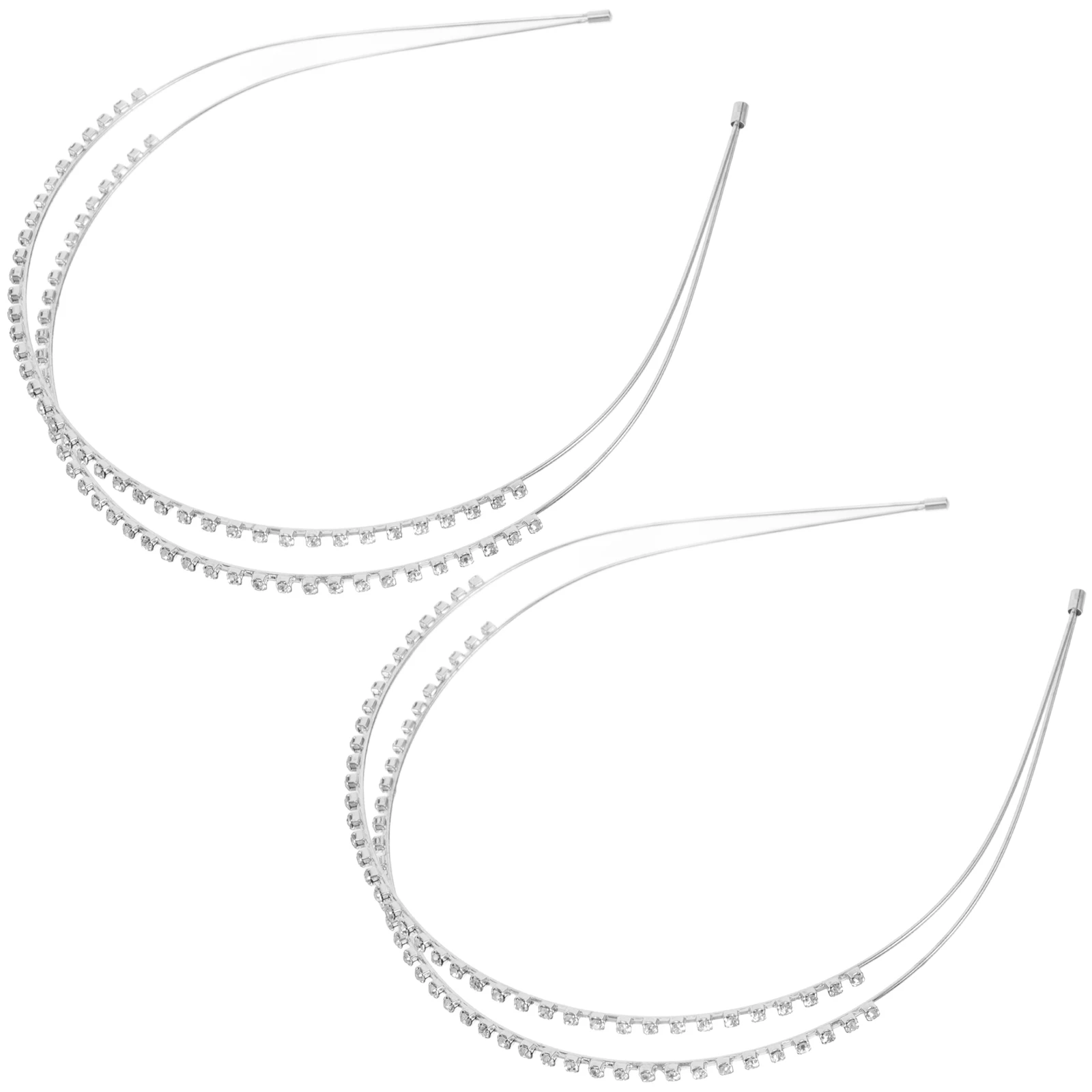 

2Pcs Headb s Rhinestone Hair Accessories for Women Wedding Tiaras Bridal Flower Girl Jewelry Prom Durabl