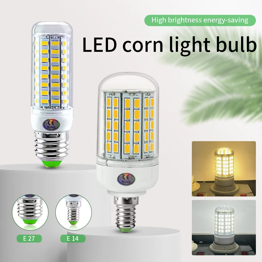 

Super Bright LED Corn Light Bulbs E27 E14 Screw 72/96 LED Lamp Lampada 220V Ampoule LED Lights Spotlight Replace Halogen Lamps