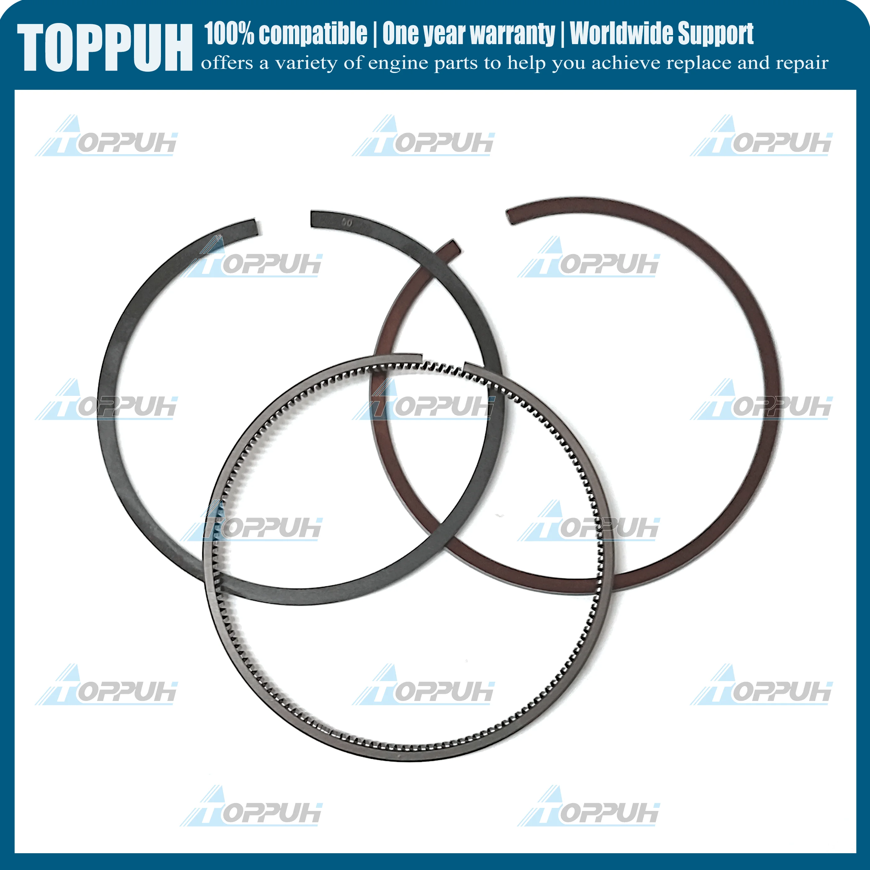 

D902 Piston Ring For Kubota Diesel Engine Oversize 0.50 (Oil ring thickness 3mm)