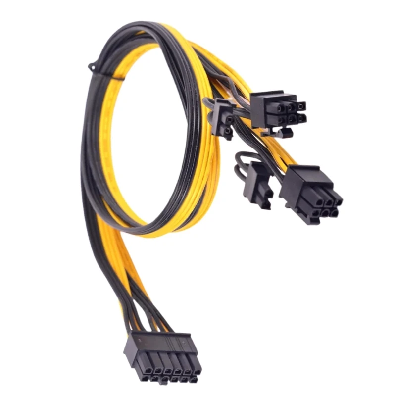 12Pin GPU Power Supply Adapter Cable 18AWG 12Pin to Two PCIE 8Pin 6+2pin Graphics Card Connector Modular Power Cord Dropship
