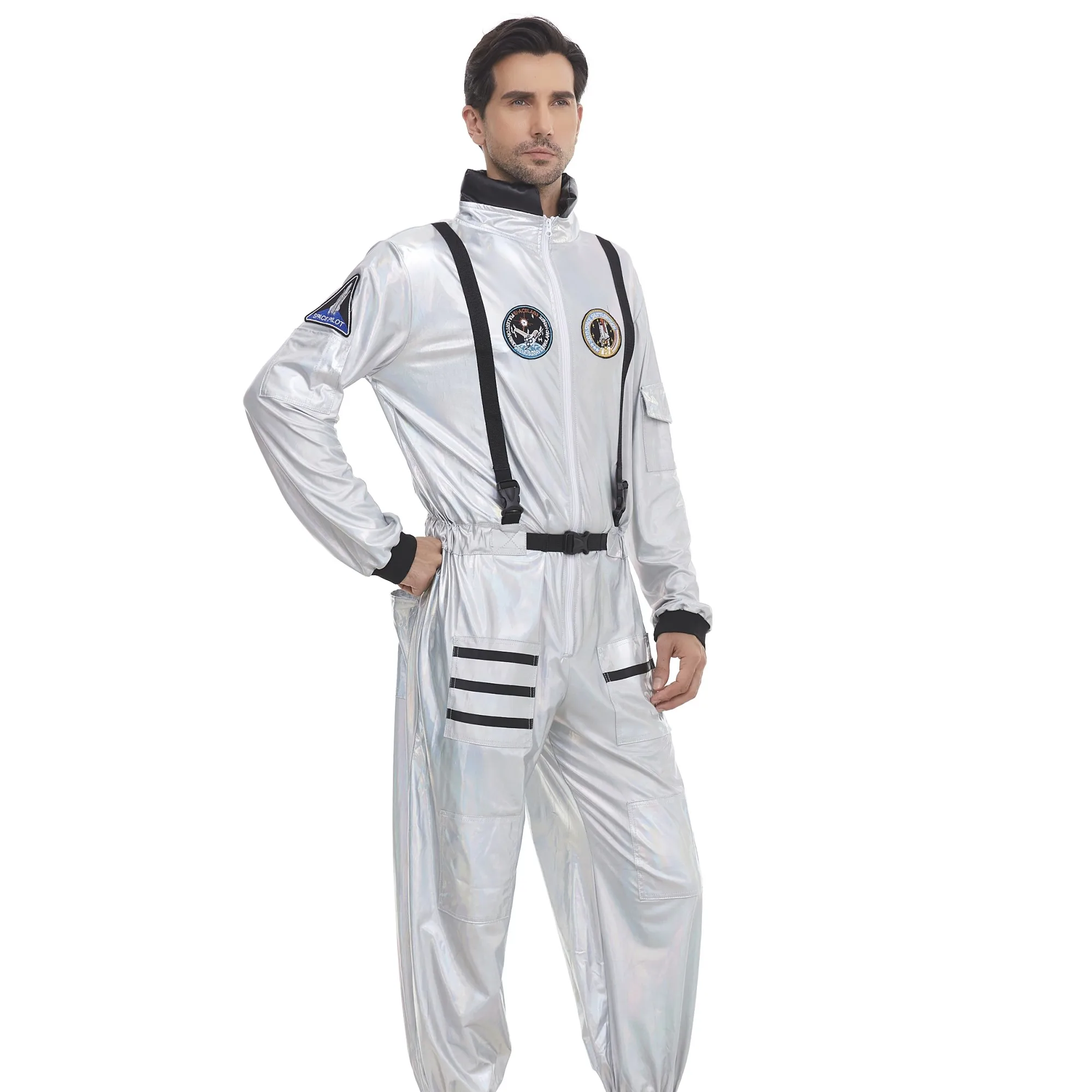 Faionable Astronaut Space Suit loween Costume for Kids Role-Plang Children's Clothing Stage Performance Outfit