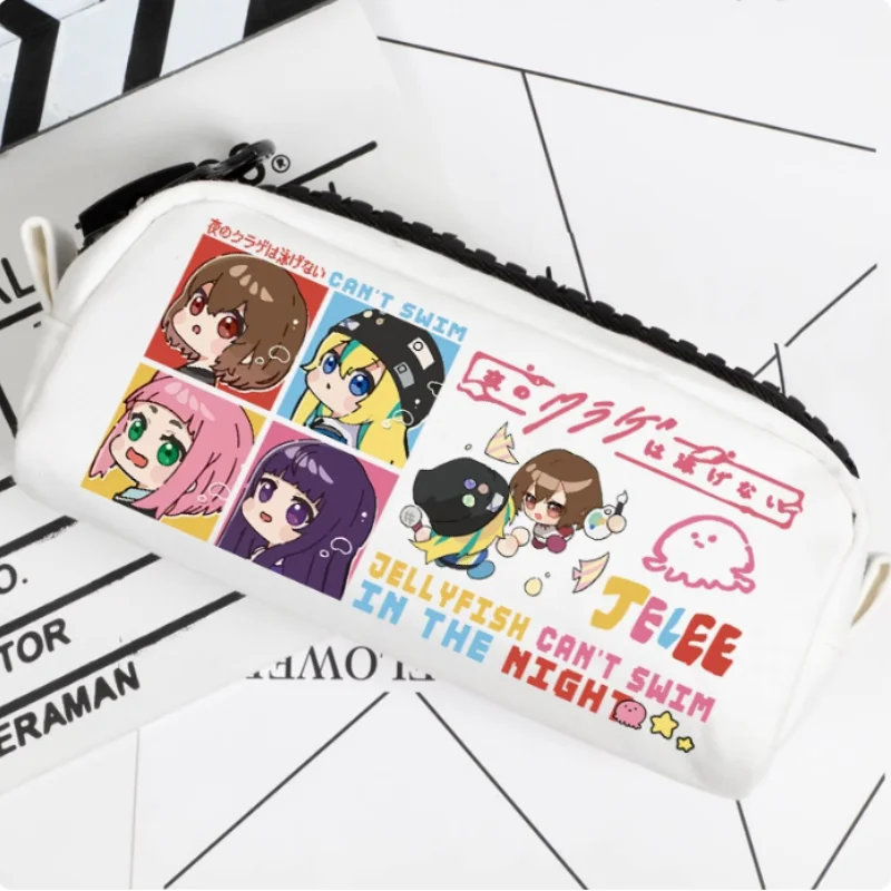 Anime Jellyfish Can't Swim in the Night Pencil Case Oxford Canvas Storage Bag Pencil Box Pencilcase School Pen Bag 2524