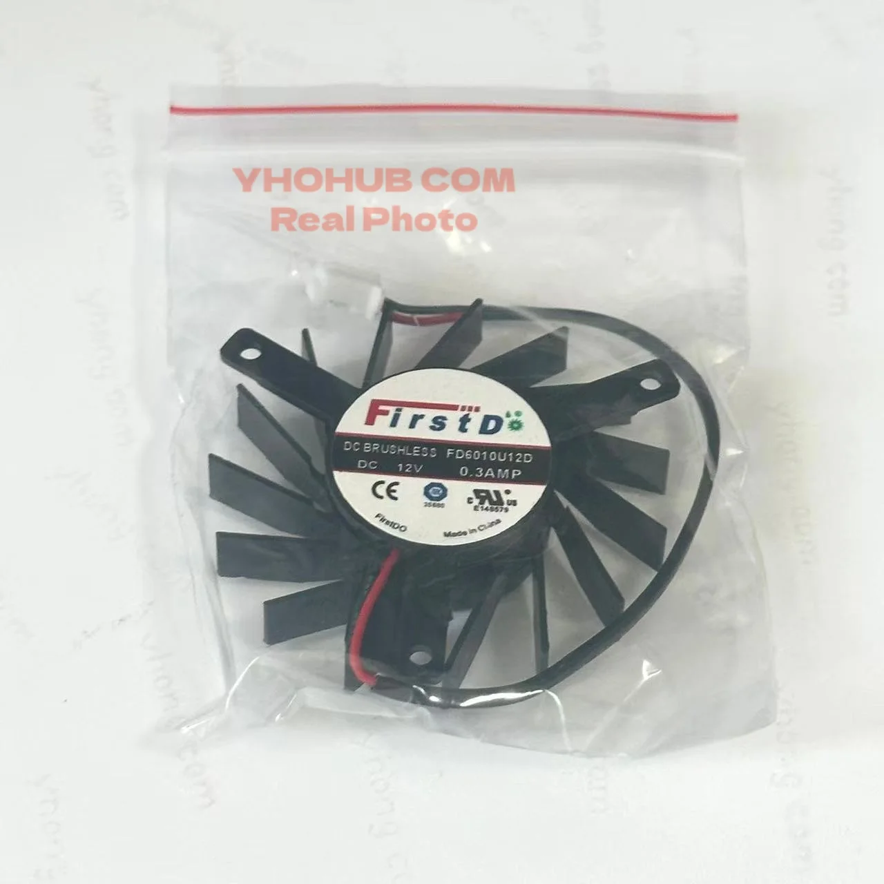 FIRSTD FD6010U12D DC 12V 0.3A 2-Wire Graphics Card Fan