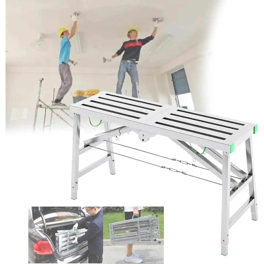 Platform, Foldable Scaffolding Equipment, Adjustable Height Engineering Ladder, Suitable for Painting Walls (200×30cm)