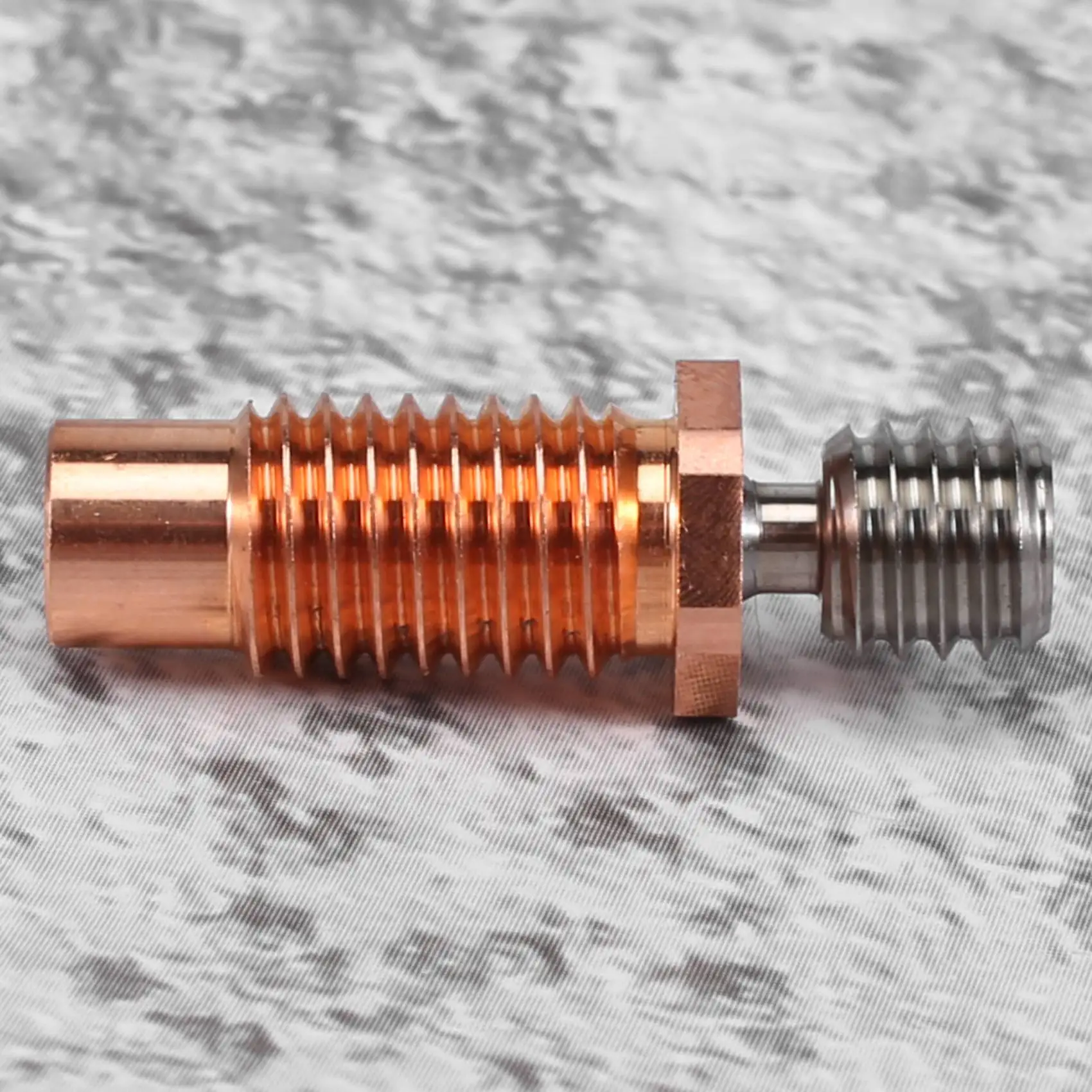 

A86P-All-Metal Bi-Metal V6-Tcrazy Heatbreak Titanium & Copper 3D Printer Nozzle Bimetal Throat For 1.75Mm V6 Hotend Heater