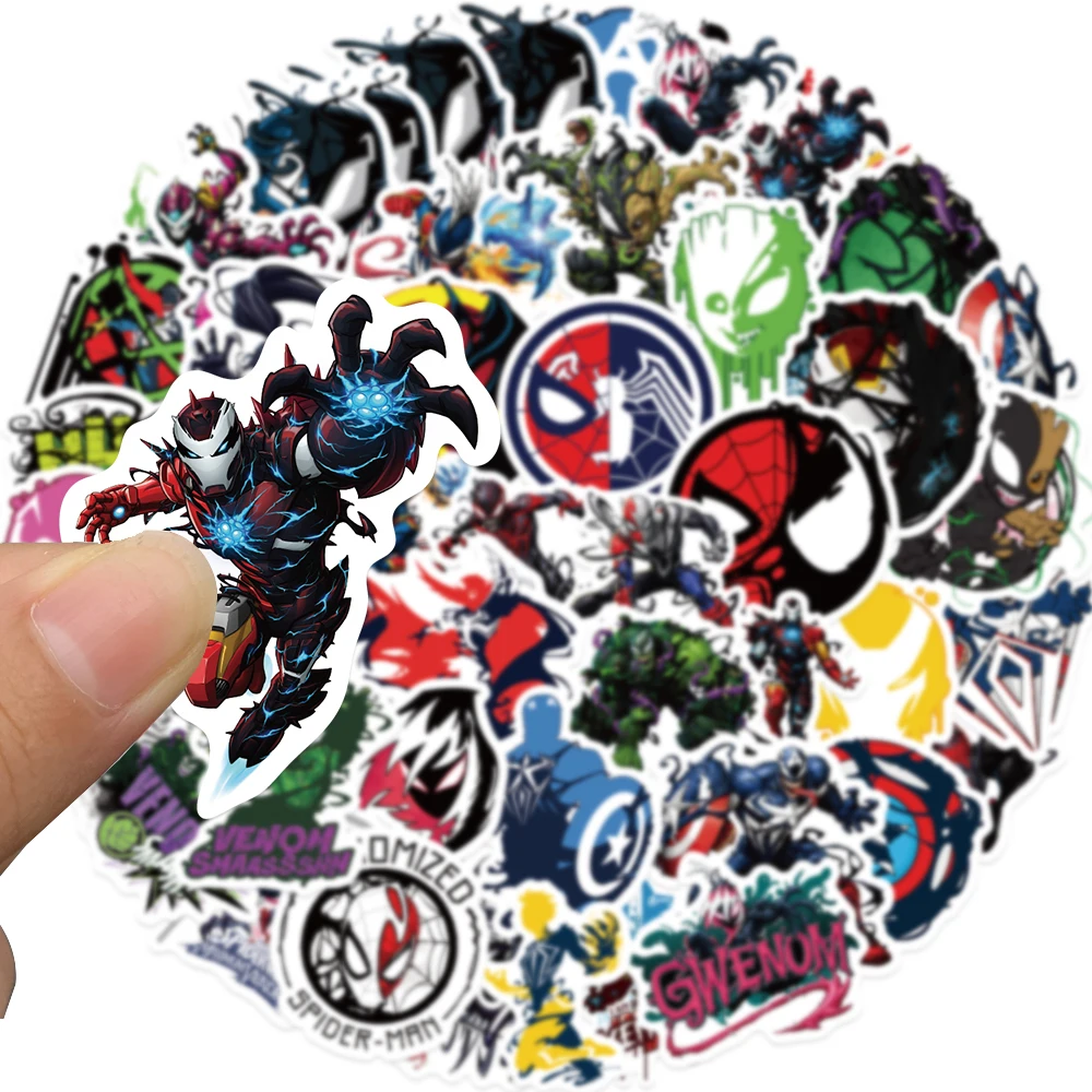 10/30/50pcs Disney Marvel The Avengers Venom Stickers Anime Decal Skateboard Laptop Motorcycle Phone Cool Waterproof Sticker Toy